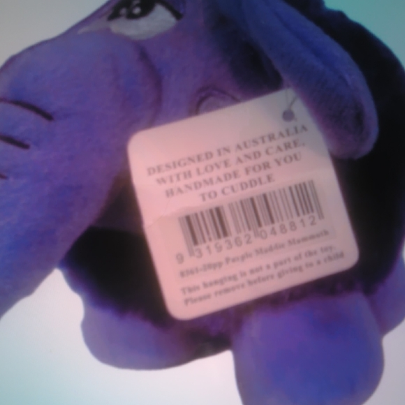 Purple Stuffed Elephant Toy - Picture 2 of 7